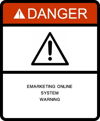 eMarketing Online System Warning