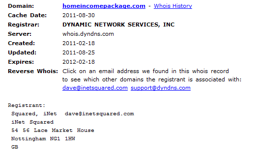 Home Income Package 08-25-2011 Whois Record